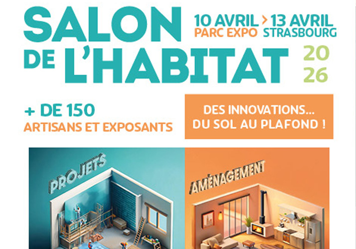 Affiche du Salon de l'Habitat 2026 à Strasbourg Affiche du Salon de l'Habitat 2026 à Strasbourg