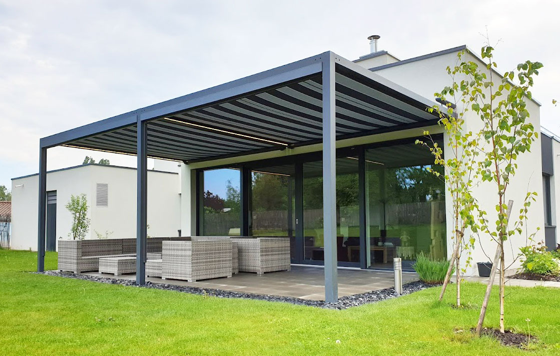 Pergola à toile enroulable